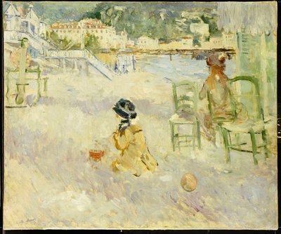 La playa en Niza, 1882 de Berthe Morisot
