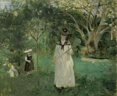 La caza de mariposas, 1874 de Berthe Morisot