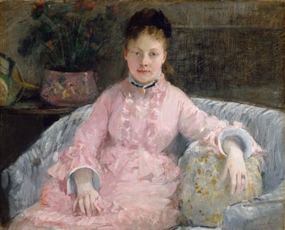 El vestido rosa Albertie-Marguerite Carré, luego Madame Ferdinand-Henri Himmes de Berthe Morisot
