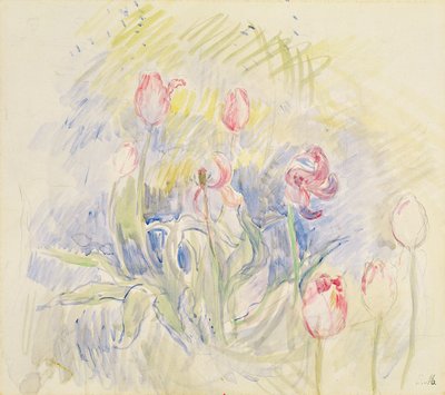 Tulipanes, 1890 de Berthe Morisot