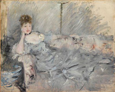 Mujer en gris reclinada de Berthe Morisot