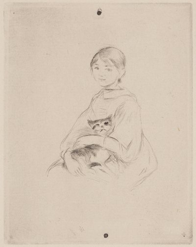 Niña con gato (Julie Manet) de Berthe Morisot