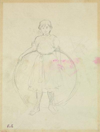 Niña joven con un aro, 1888 de Berthe Morisot