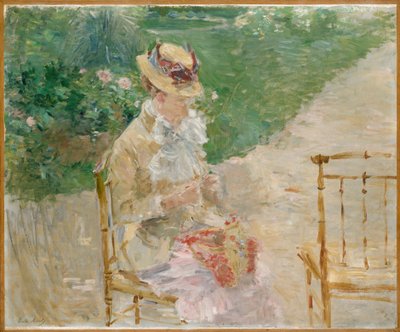 Joven Mujer Tejiendo, c.1883 de Berthe Morisot