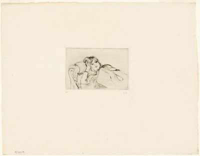 Mujer joven descansando de Berthe Morisot