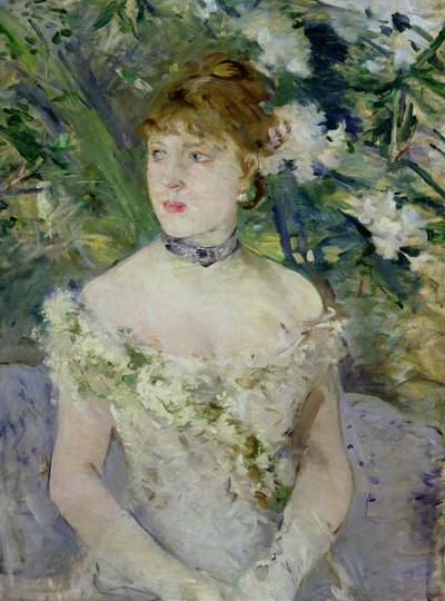 Joven en un vestido de baile de Berthe Morisot