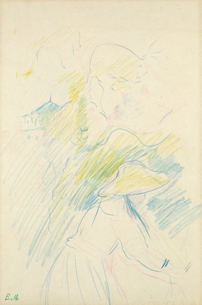Niña en el jardín, 1888 de Berthe Morisot