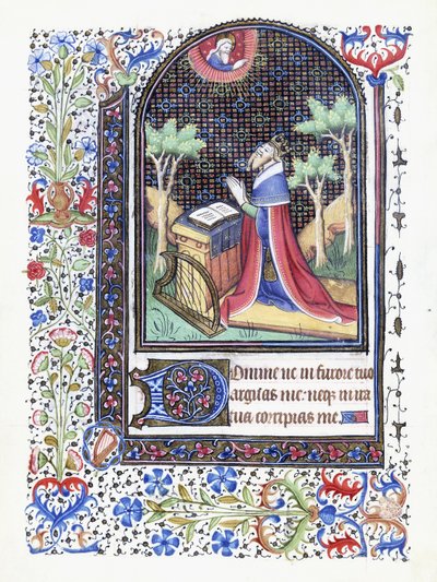 David en oración, c.1460 de Besancon School