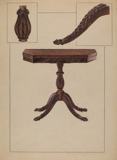 Mesa de cartas de Bessie Forman