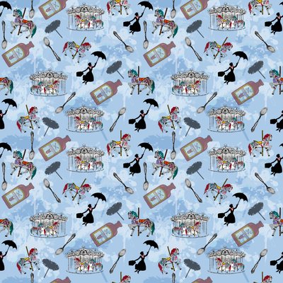 Mary Poppins, 2015 (patrón repetido) de Beth Travers