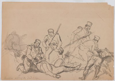 Goorkhas desvalijando a los sikhs muertos de Bethune Donald Grant