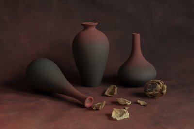 Elegante naturaleza muerta en cerámica de Betty Liu