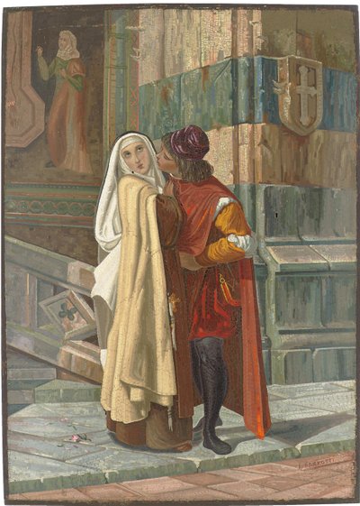 Abelardo y Eloísa, 2ª mitad del siglo XIX de Biagio Barzotti