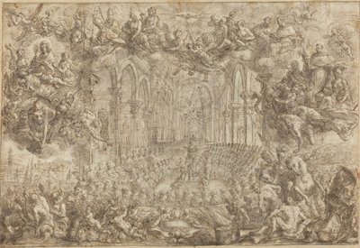 El Concilio de Trento con Santo Tomás Venciendo a los Herejes de Biagio Falcieri