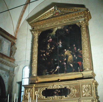 Vista del órgano de la iglesia, 1683 de Biagio Falcieri