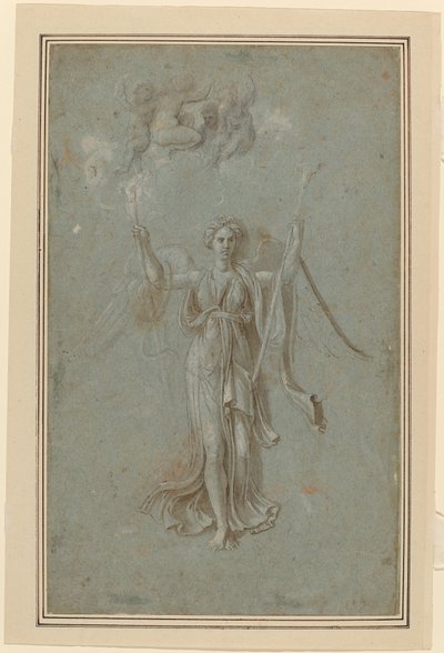 Estudio para la figura de la fama de Biagio Pupini