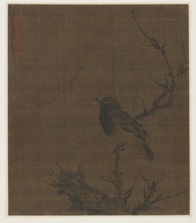 Sleeping Bird on a Prunus Branch de Bian Wenjin