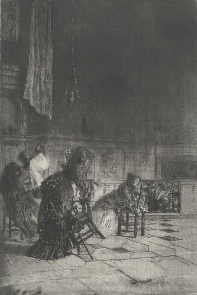 Interior de una iglesia en Milán, c. 1874 de Bianchi Mose