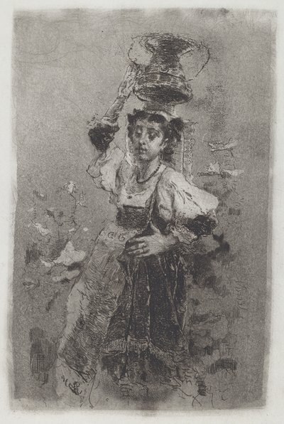 Mujer campesina de la Campagna [Ciociara], 1870s de Bianchi Mose