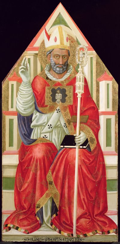 San Blas (m.316) c.1445 (temple sobre tabla) de Bicci di Lorenzo
