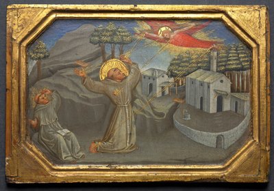San Francisco de Asís recibiendo los estigmas, c. 1430 (temple y oro sobre madera) de Bicci di Lorenzo