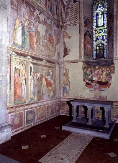 La vida de la Virgen, ciclo de frescos de una capilla del ábside de Bicci di Lorenzo