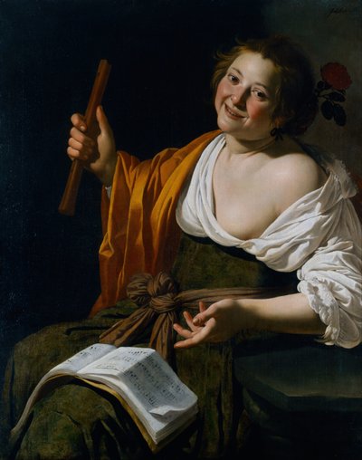 Niña con una flauta, c. 1630 de Bijlert