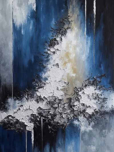 Abstracción de hielo azul de Bilge Paksoylu