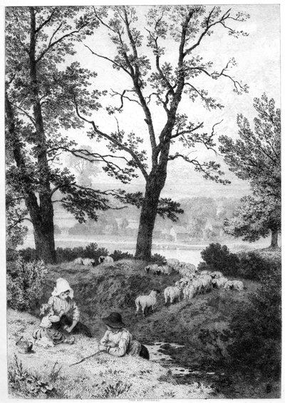 Los pequeños pastores, c1930s de Birket Foster