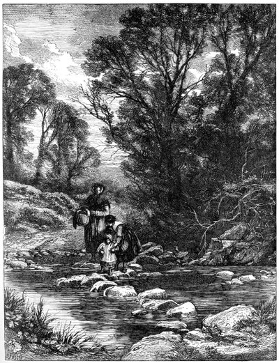 Las piedras de paso, c1930s de Birket Foster