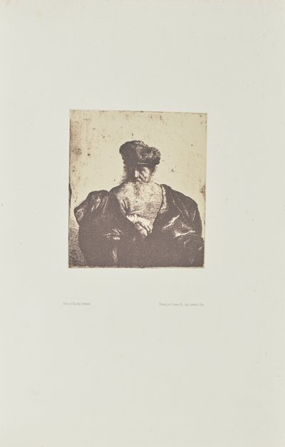 [Anciano con barba, gorro de piel y capa de terciopelo] de Bisson Frères