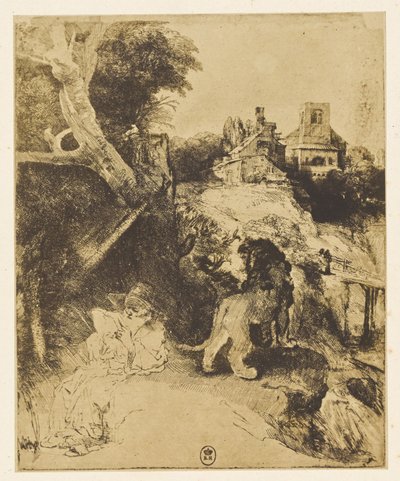San Jerónimo en la gota de Alberto Durero de Bisson Frères