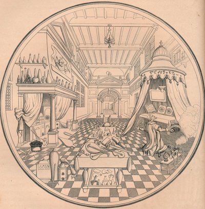 El alquimista, siglo XVI, 1849 de Bisson and Cottard