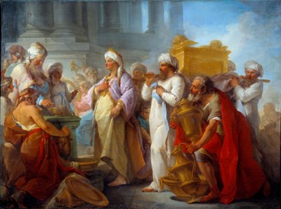 Salomón frente al Arca de la Alianza de Blaise Nicolas Le Sueur
