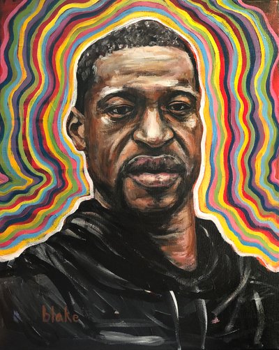 George Floyd, c.2020 (Acrílico sobre lienzo) de Blake Munch