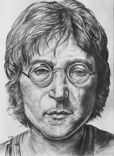 Imagine, c.2021 (lápiz sobre papel) de Blake Munch