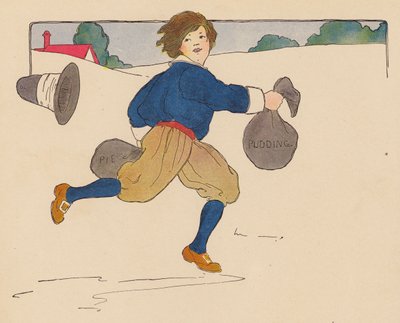 Canción infantil: Georgy Porgy (litografía en color) de Blanche Fisher Wright