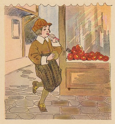 Canción infantil: Handy Pandy (litografía en color) de Blanche Fisher Wright