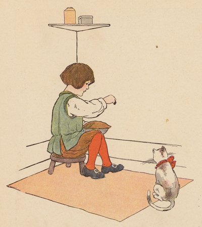 Canción infantil: Little Jack Horner (litografía en color) de Blanche Fisher Wright