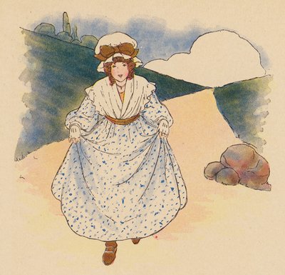 Canción infantil: Little Polly Flinders (litografía en color) de Blanche Fisher Wright