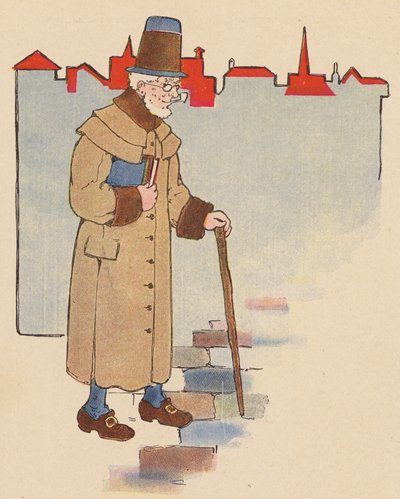 Canción infantil: Old Grimes (litografía en color) de Blanche Fisher Wright