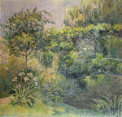 Puente en los jardines de Giverny de Blanche Hoschede Monet