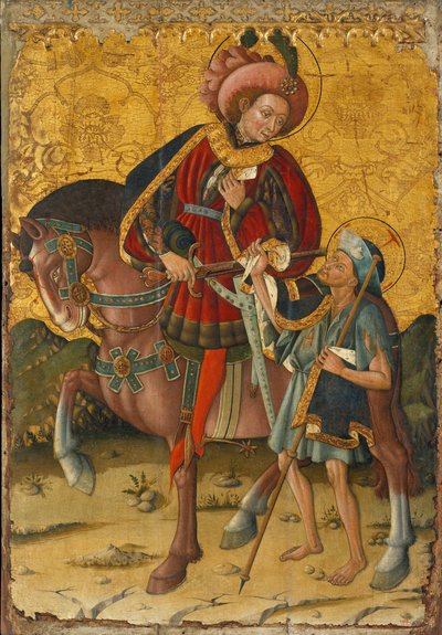 San Martín compartiendo su capa, c. 1440 de Blasco de Granen