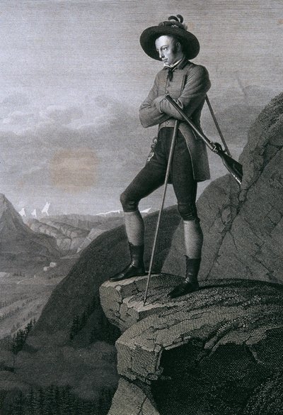 Archiduque Johann como cazador de rebecos de Blasius Höfel