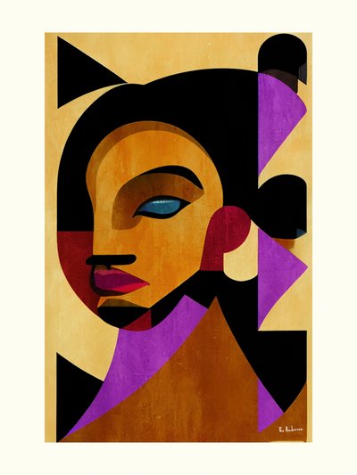 Mujer geométrica abstracta de Bo Anderson