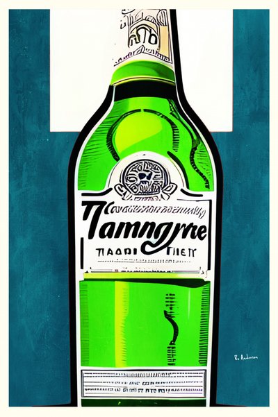 Botella de color verde intenso de Bo Anderson