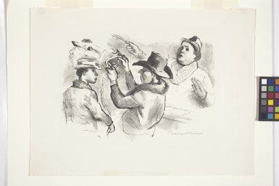 Subasta de caballos (litografía) de Boardman Robinson