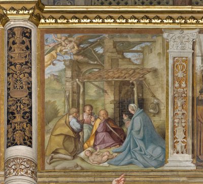 Nave central, Cuarto tramo norte, Adoración de los pastores, Boccaccio Boccaccino 1516-17 de Boccaccio Boccaccino