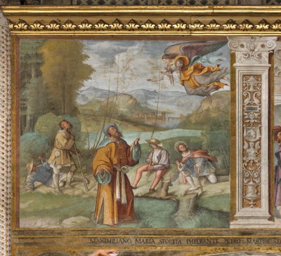 Nave central, Primer tramo norte, Anuncio a Gioacchino, Boccaccio Boccaccino 1514-15 de Boccaccio Boccaccino