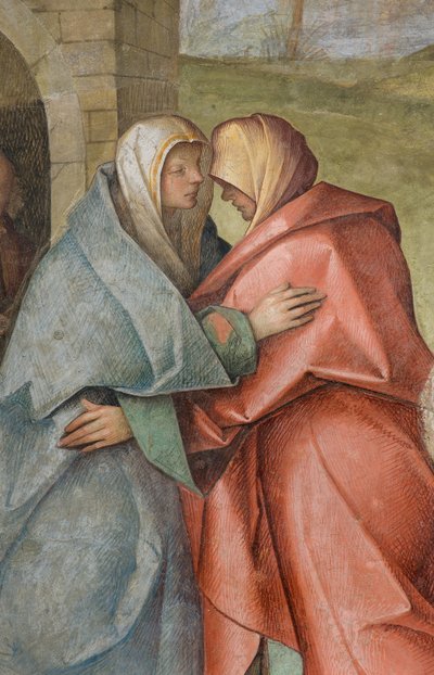 Nave central, Tercer tramo norte, Visitación, Boccaccio Boccaccino 1516-17 (detalle) de Boccaccio Boccaccino